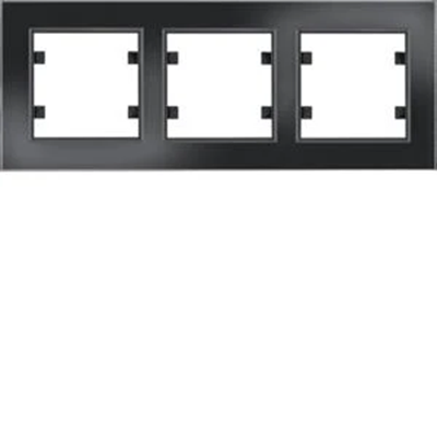 LUMINA PASSION Triple frame, horizontal, black glass