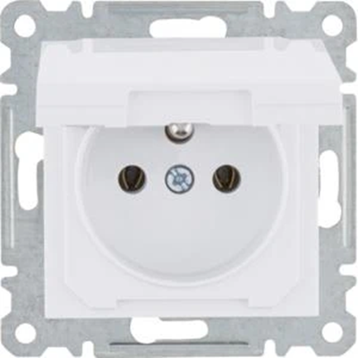 LUMINA Power socket with grounding and cover 16 A/250 VAC white