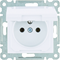 LUMINA Power socket with grounding and cover 16 A/250 VAC white