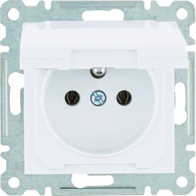LUMINA Power socket with grounding and cover 16 A/250 VAC white