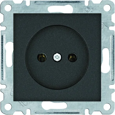 LUMINA Power socket without grounding 16A/250VAC black