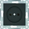 LUMINA Power socket without grounding 16A/250VAC black