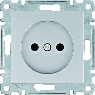 LUMINA Power socket without grounding 16A/250VAC silver