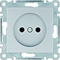 LUMINA Power socket without grounding 16A/250VAC silver