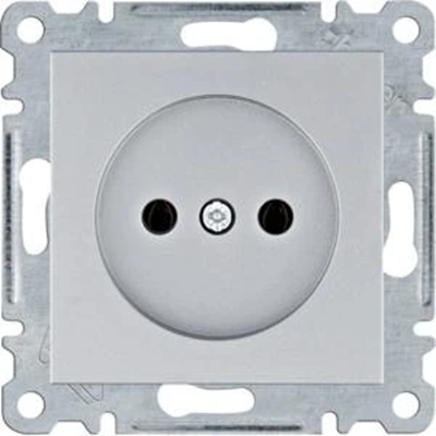 LUMINA Power socket without grounding 16A/250VAC silver