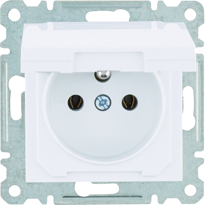 LUMINA Presa di corrente con messa a terra e coperchio 16 A/250 VAC bianco
