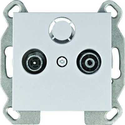 LUMINA Presa RTV passante, silver