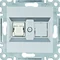 LUMINA Presa singola per computer RJ45, Cat. 5e FTP, argento