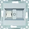 LUMINA Presa singola per computer RJ45, cat.6 UTP, argento