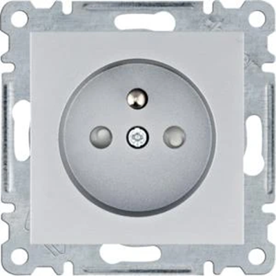 LUMINA Prise de courant avec contact de protection 16 A/250 VAC argent