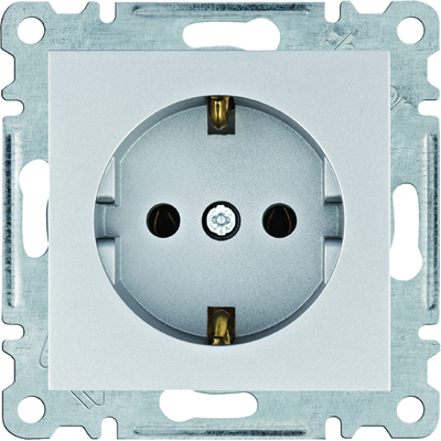 LUMINA SCHUKO socket silver