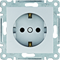 LUMINA SCHUKO socket silver