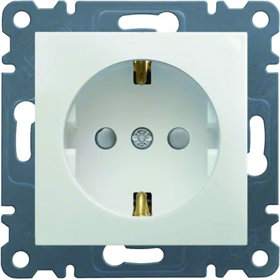 LUMINA SCHUKO socket with a white contact shutter