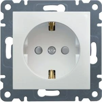 LUMINA SCHUKO socket with a white contact shutter