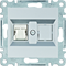 LUMINA Single computer socket RJ45 cat.5e FTP silver