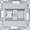 LUMINA Single computer socket RJ45 cat.5e FTP silver