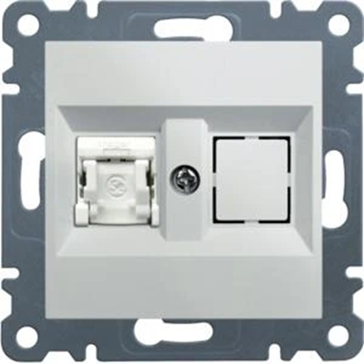 LUMINA Single computer socket RJ45 cat.5e FTP white