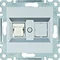 LUMINA Single computer socket RJ45 cat.5e UTP silver