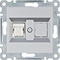 LUMINA Single computer socket RJ45 cat.5e UTP silver