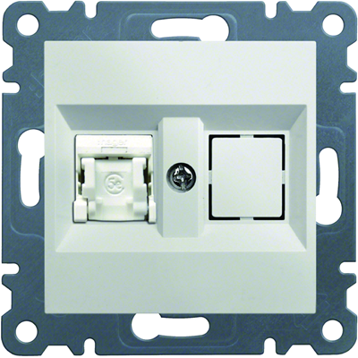 LUMINA Single computer socket RJ45 cat.5e UTP white