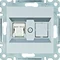 LUMINA Single computer socket RJ45 cat.6 FTP silver