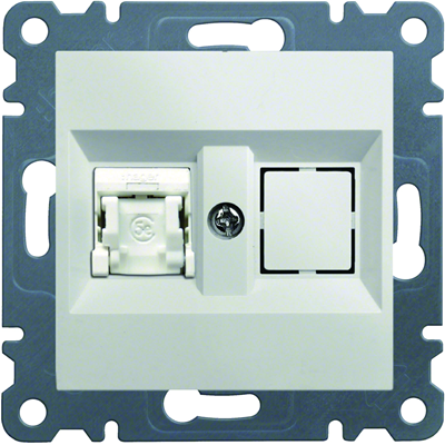 LUMINA Single computer socket RJ45 cat.6 FTP white