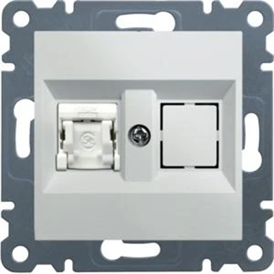 LUMINA Single computer socket RJ45 cat.6 FTP white