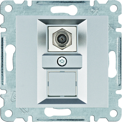 LUMINA Single connector type F silver