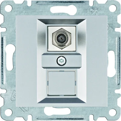 LUMINA Single connector type F silver
