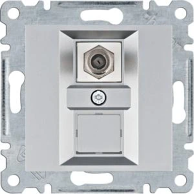 LUMINA Single connector type F silver