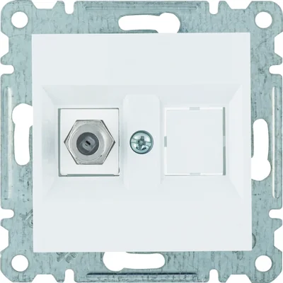Lumina Single F-connector, blanco