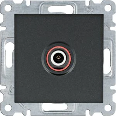 LUMINA Single TV socket for individual installations black