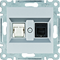 LUMINA Socket RJ11/12 + RJ45 silver