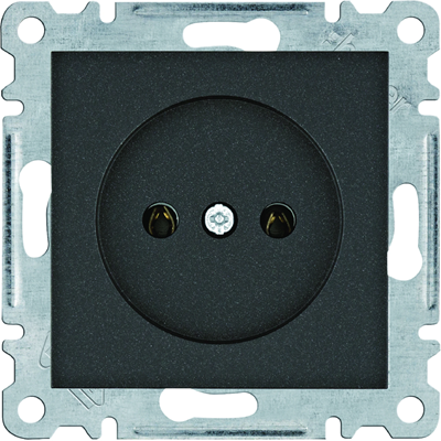 LUMINA Steckdose ohne Erdung 16A/250VAC schwarz