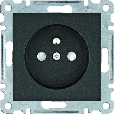 LUMINA Toma de corriente con persianas con contacto a tierra 16 A/250 VAC negro