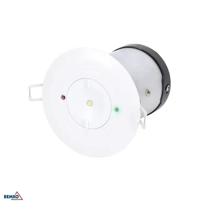 LUMINAIRE DE SECOURS ROND TOLER 3W OPTIQUE OUVERTE IP20 AUTOTEST 2H CNBOP