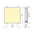 Luminaire ELECTRA plex OSp-418E, K-G, opale