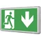 Luminaire LED EXIT L IP65 1W 3h double usage blanc 230V