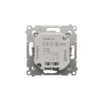 Luminaire LED SIMON 54 avec capteur 14V DC 064W 5900K argent mat