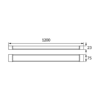 Luminaire linéaire LED LOTOS LED 25/30/40W NOIR CCT