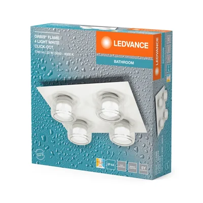 Luminaire Orbis Flame 4X5,5W Click CCT IP44 Blanc