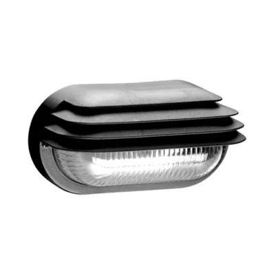 Luminaire OVAL 60W E27 IP44 avec diffuseur noir