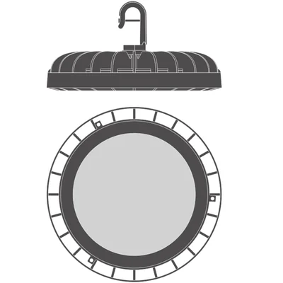 Luminaria compacta de gran altura V 133W 840 110DEG IP65