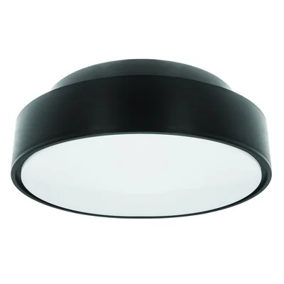 Luminaria DIONE, LED, 9W, pantalla opalina, base negra, con sensor de movimiento, resistente a los rayos UV, 230V, IK10, IP65