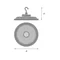 Luminaria HB V 195W 840 90DEG IP66 EUE LEDV