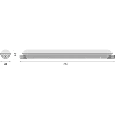 Luminaria LED hermética DAMP PROOF ECO 3TH 600 17W 2835lm 4000K 840 IP65