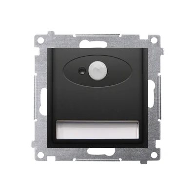 Luminaria LED Simon 54 WMDO-SCBxx1-049 con sensor de movimiento, 230 V CA, 1,4 W, blanco neutro 4000 K; color negro.