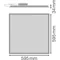 Luminaria PANEL COMPACT 600 V 33W 865