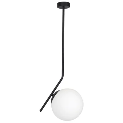 LUNA Lampada da soffitto singola nera