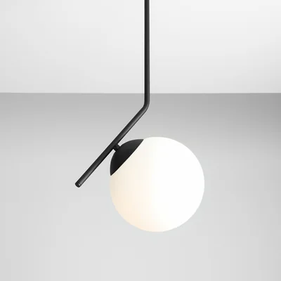 LUNA Single plafonnier noir